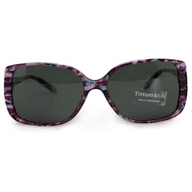 Tiffany & Co-Tiffany Schwarze runde getönte Sonnenbrille-Schwarz