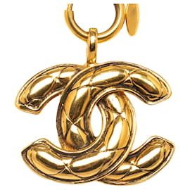 Chanel-Chanel Gold CC Pendant Necklace-Golden