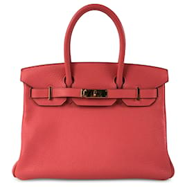 Hermès-Hermes Pink Togo Birkin 30-Pink