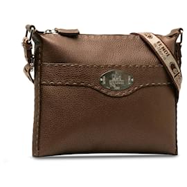 Fendi-Sac à bandoulière Fendi Selleria marron-Marron