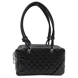 Chanel-Chanel Schwarze Cambon Ligne Umhängetasche-Schwarz