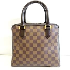 Louis Vuitton-Louis Vuitton Bolsa de lona Damier Ebene Brera N51150 em boa condição-Marrom