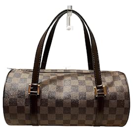 Louis Vuitton-Louis Vuitton Damier Ébène Papillon 26 Bolsa de lona M51386 Em uma boa condição-Marrom