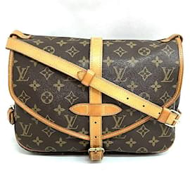 Louis Vuitton-Louis Vuitton Monogram Saumur 30 Canvas Shoulder Bag M42256 in Good condition-Brown