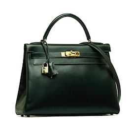 Hermès-HERMES Handbags Kelly 32-Green