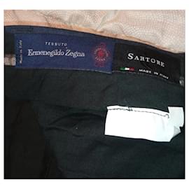 Sartore-Pantalon tailleur droit-Gris