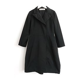 Marni Black Satin Lightweight Coat Black