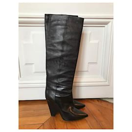 Saint Laurent-SAINT LAURENT  Boots T.eu 36.5 leather-Black