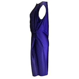 Autre Marque-Robe en soie à carreaux effet dégradé violet Dries Van Noten-Violet