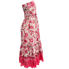 Autre Marque-Cara Cara Jacobean Rouge Torres Kleid-Pink