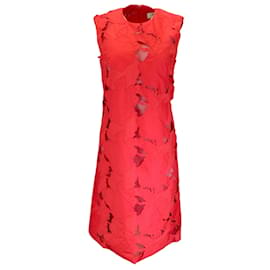 Autre Marque-Loring Red Cut-Out Detail Sleeveless Cotton Dress-Red