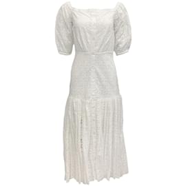Autre Marque-Weißes Cali-Kleid mit Ösen von Veronica Beard-Weiß