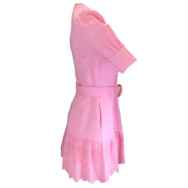 Autre Marque-Rebecca Vallance Pink Emile Linen Mini Dress-Pink