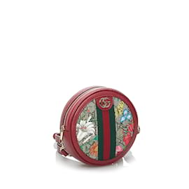 Gucci-Sac à dos rond rouge Gucci GG Supreme Flora Ophidia-Rouge