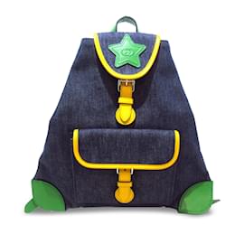 Gucci-Sac à dos en denim bleu pour enfants Gucci-Bleu