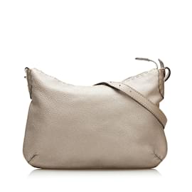 Fendi-Taupe Fendi Leather Crossbody Bag-Other