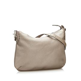 Fendi-Taupe Fendi Leather Crossbody Bag-Other