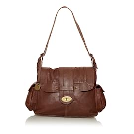 Mulberry-Brown Mulberry Leather Shoulder Bag-Brown