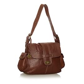 Mulberry-Brown Mulberry Leather Shoulder Bag-Brown