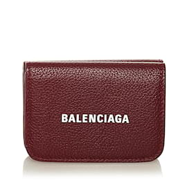 Balenciaga-Portefeuille en cuir Balenciaga Papier rouge-Rouge