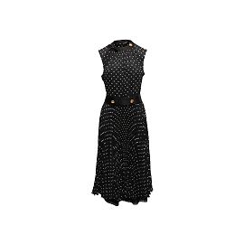Black & White Prada Sleeveless Polka Dot Size IT 46 Black