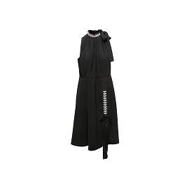 Black Prada 2018 Crystal-Embellished Dress Size US M/l Black