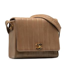 Chanel-Taupe Chanel Quilted Lambskin Mademoiselle Crossbody-Other