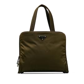 Prada-Green Prada Tessuto Handbag-Green