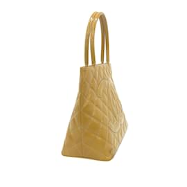 Chanel-Tan Chanel Patent Medallion Tote-Camel