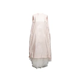 Robe sans manches en seersucker de soie rose clair et blanc Thom Browne taille UE 44 Rose