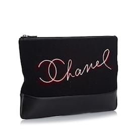 Chanel-Bolso clutch Chanel Paris Salzburg negro-Negro