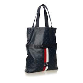 Louis Vuitton-Black Louis Vuitton Monogram Cobalt Stripe Ultralight Bag-Black