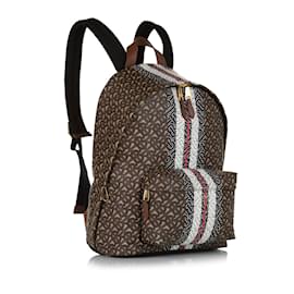 Burberry-Mochila com listras monogramadas Burberry marrom-Marrom