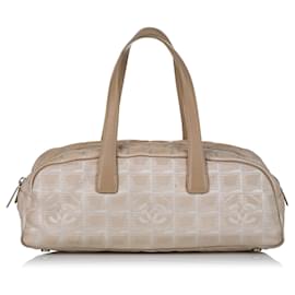 Chanel-Taupe Chanel New Travel Line Canvas Handbag-Other