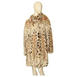 Autre Marque-Anabella Made in Italy Lynx fur long length style fur hooded coat size Small-Multiple colors