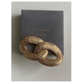 Christian Dior-Cannage brooch-Golden