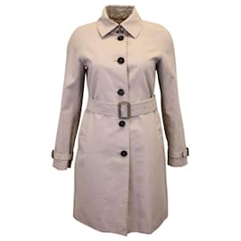 Burberry-Trench Burberry Brit en coton beige-Marron,Beige