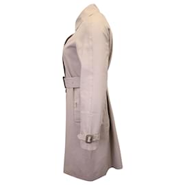 Burberry-Trench Burberry Brit en coton beige-Marron,Beige