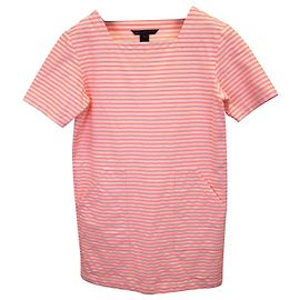 Marc by Marc Jacobs Mini-robe rayée en coton beige Autre