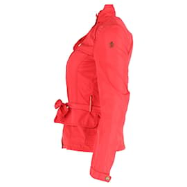 Moncler-Moncler Malco Utility-Jacke aus rotem Polyester-Rot
