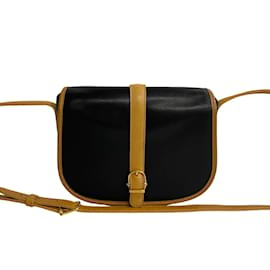 Céline-Leather Crossbody Bag-Black