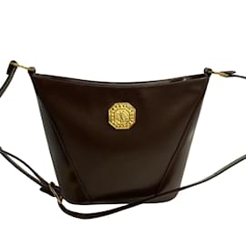 Yves Saint Laurent-Leather Shoulder Bag-Brown