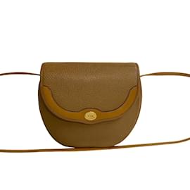 Dior-Leather Crossbody Bag-Brown