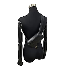 Dior-Leather Saddle Bag-Black