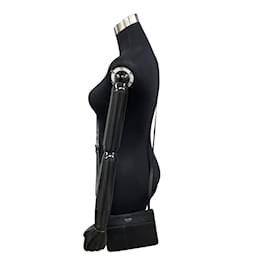 Prada-Prada Saffiano Lux Double Pocket Crossbody Bag Leather Crossbody Bag in Excellent condition-Black