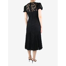 Dolce & Gabbana-Black lace dress with slip - size UK 12-Black