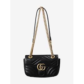 Gucci-Black GG mini Marmont flap bag-Black