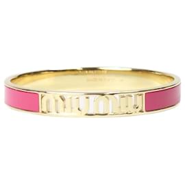Miu Miu-Pink Logo enameled bracelet-Pink
