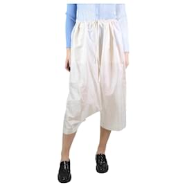 Autre Marque-Pantaloni larghi in seta color crema - Taglia unica-Crudo