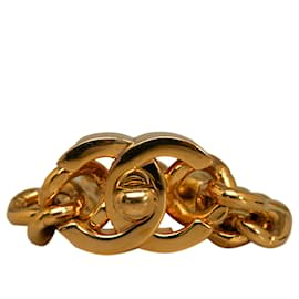 Chanel-Bracciale Chanel con chiusura a rotazione CC in oro-D'oro